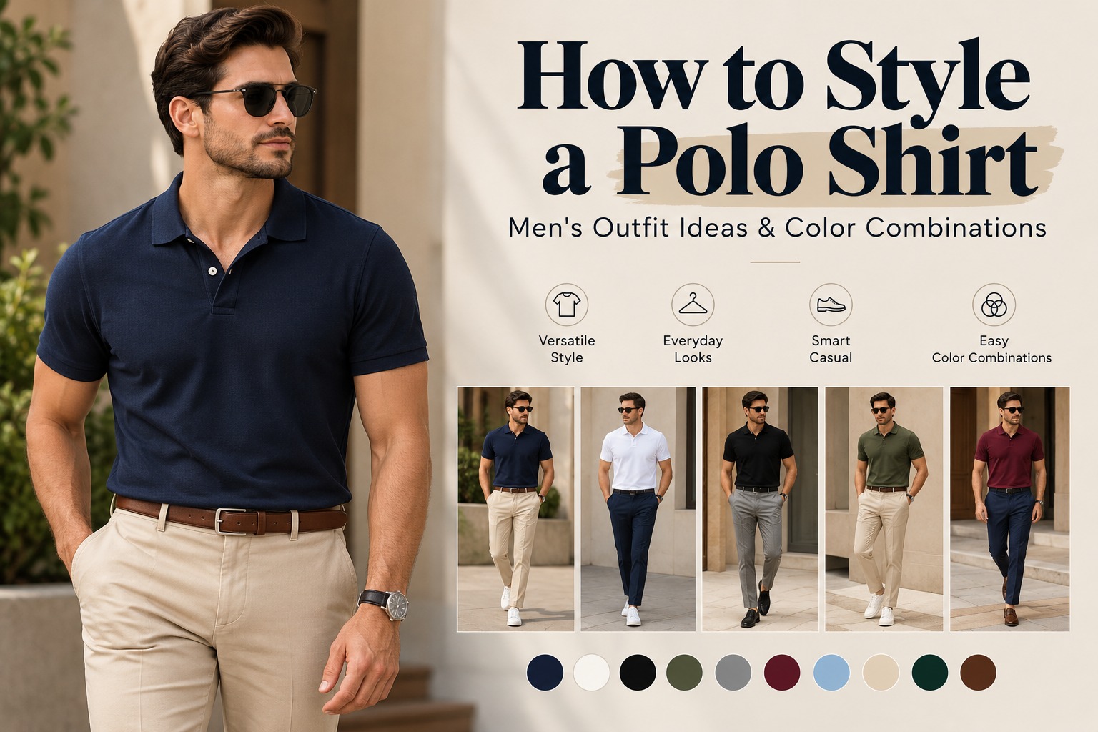 How to Style a Polo Shirt: Men's Outfit Ideas & Color Combinations